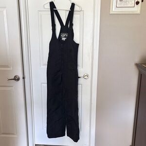 Women's Black Ski Bib Overalls